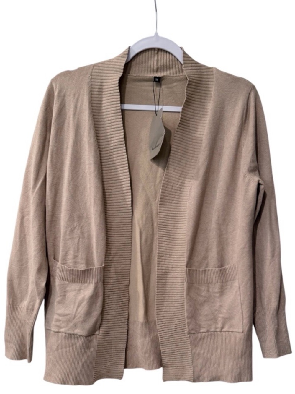 NWT a.Jesdani women’s Medium long sleeve soft tan cardigan